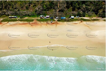 Camping - Teewah Beach Double Island Point Aerial Photography