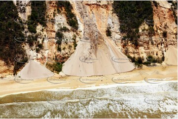 Coloured Sands Erosion - Rainbow Beach QLD Aerial Photography