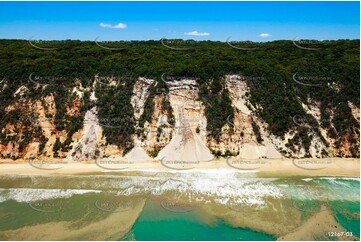 Coloured Sands Erosion - Rainbow Beach QLD Aerial Photography