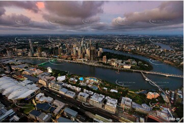 Brisbane City At Dusk QLD Aerial Photography