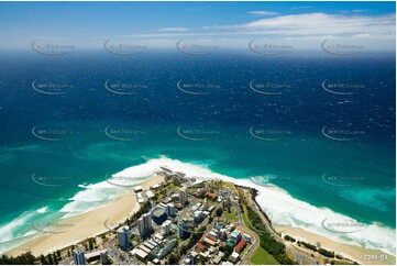 Cyclone Swells at Coolangatta QLD Aerial Photography