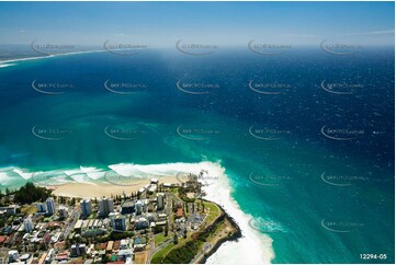 Cyclone Swells at Coolangatta QLD Aerial Photography