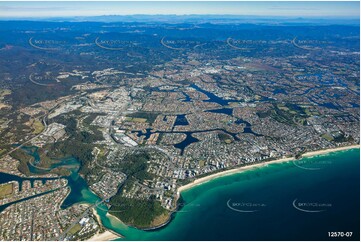 Burleigh Heads area from 7000ft QLD Aerial Photography