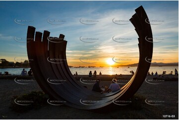 Sunset Sculpture Aerial Photography