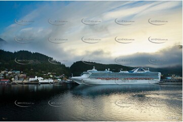 Cruise Ship Ketchikan Alaska Aerial Photography