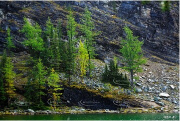 Snow Flurries on Lake Agnes Aerial Photography