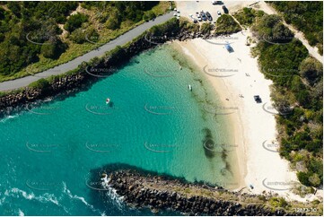 Swimming Beach on Tweed River NSW Aerial Photography