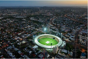 Lights On At The Gabba QLD Aerial Photography