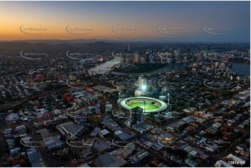 Lights On At The Gabba QLD Aerial Photography