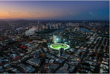 Lights On At The Gabba QLD Aerial Photography