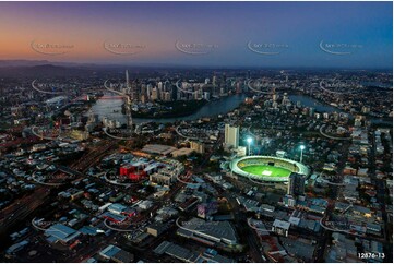 Lights On At The Gabba QLD Aerial Photography