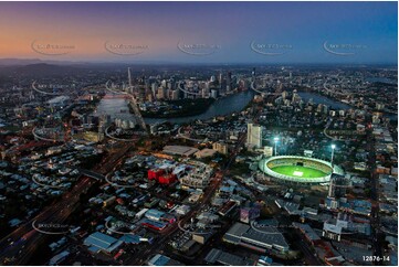 Lights On At The Gabba QLD Aerial Photography