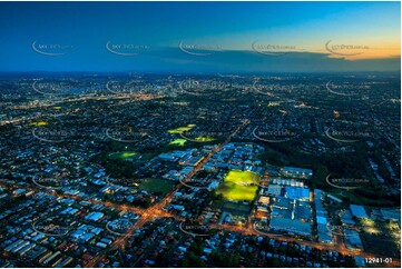 Stafford Commercial Precinct At Dusk QLD Aerial Photography