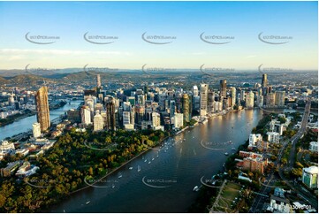 Brisbane City In Early Morning Light QLD Aerial Photography