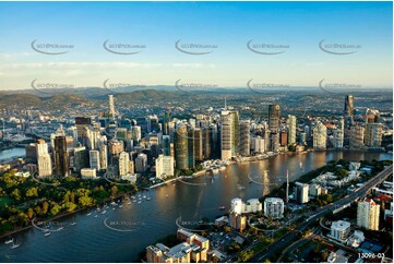 Brisbane City In Early Morning Light QLD Aerial Photography