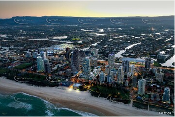 Broadbeach At Last Light QLD Aerial Photography