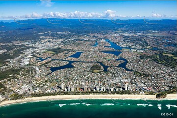 Looking over Burleigh Waters from 3300ft QLD Aerial Photography