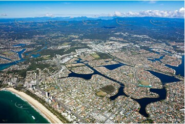 Looking over Burleigh Waters from 3700ft QLD Aerial Photography