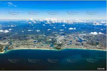 Burleigh Heads from around 9000ft QLD Aerial Photography