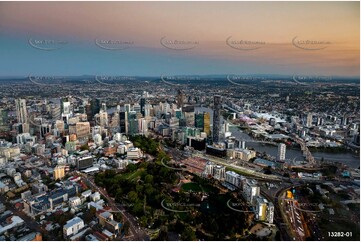 Brisbane City at Last Light QLD Aerial Photography