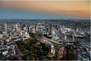 Brisbane City at Last Light QLD Aerial Photography