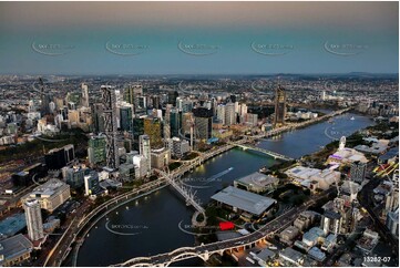 Brisbane City at Last Light QLD Aerial Photography