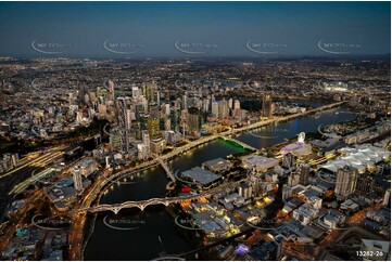 Brisbane City at Last Light QLD Aerial Photography