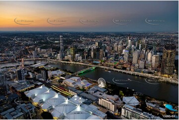 South Brisbane at Last Light QLD Aerial Photography