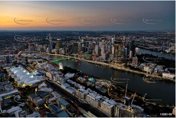 South Brisbane at Last Light QLD Aerial Photography