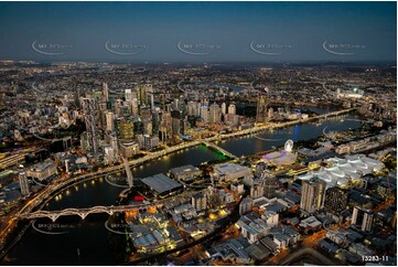 South Brisbane at Last Light QLD Aerial Photography