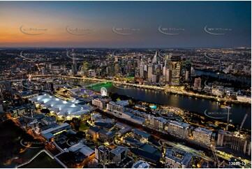 South Brisbane at Last Light QLD Aerial Photography