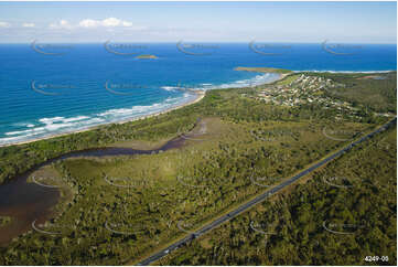 Coastal Wetlands at Sandy Beach NSW 2456 NSW Aerial Photography