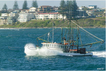 A Prawn Trawler Heading Out To Sea NSW Aerial Photography