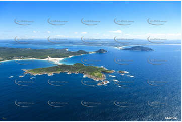 Aerial Photo Shark Island, Fingal Bay NSW Aerial Photography