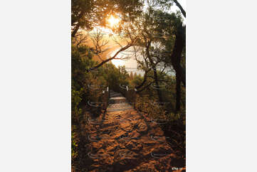 Tomaree Lookout walk at Sunset NSW Aerial Photography