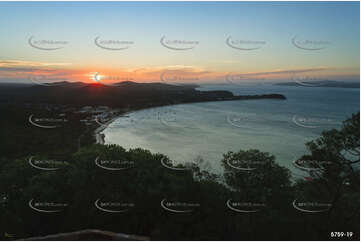 Sunset over Shoal Bay NSW Aerial Photography