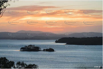 Sunset over Wallis Lake NSW Aerial Photography