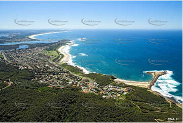 Aerial Photo Caves Beach NSW Aerial Photography