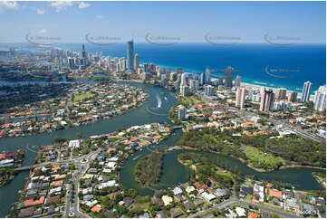 Aerial Photo Broadbeach Waters QLD Aerial Photography