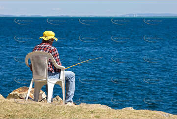 Man Fishing QLD Aerial Photography