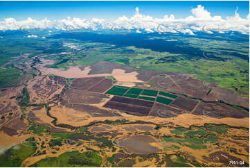 Comet River in flood. Aerial Photography