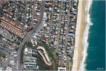 Vertical Aerial Photo Mermaid Beach QLD Aerial Photography