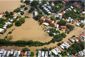 Aerial Photo Brisbane Flood QLD Aerial Photography