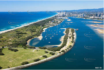 Wave Break Island Gold Coast Broadwater QLD Aerial Photography