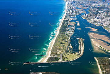 Wave Break Island Gold Coast Broadwater QLD Aerial Photography