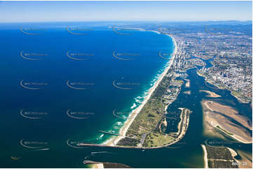 Wave Break Island Gold Coast Broadwater QLD Aerial Photography