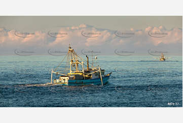 Prawn Trawler heading Out To Sea NSW Aerial Photography