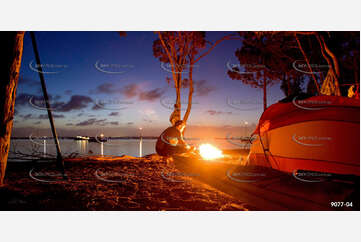 Camping at Blakeleys Beach Aerial Photography