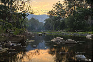 Sunset On Carnarvon Creek Aerial Photography