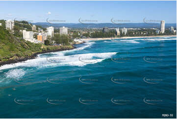 Aerial Photo Burleigh Heads Surf Break QLD Aerial Photography